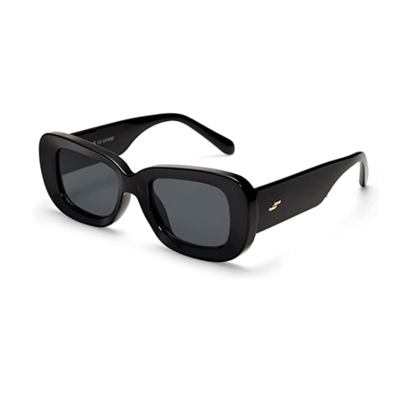 ?New 90\'s Thick Rectangular Sunglasses Womens Mens Concave Chunky Frame